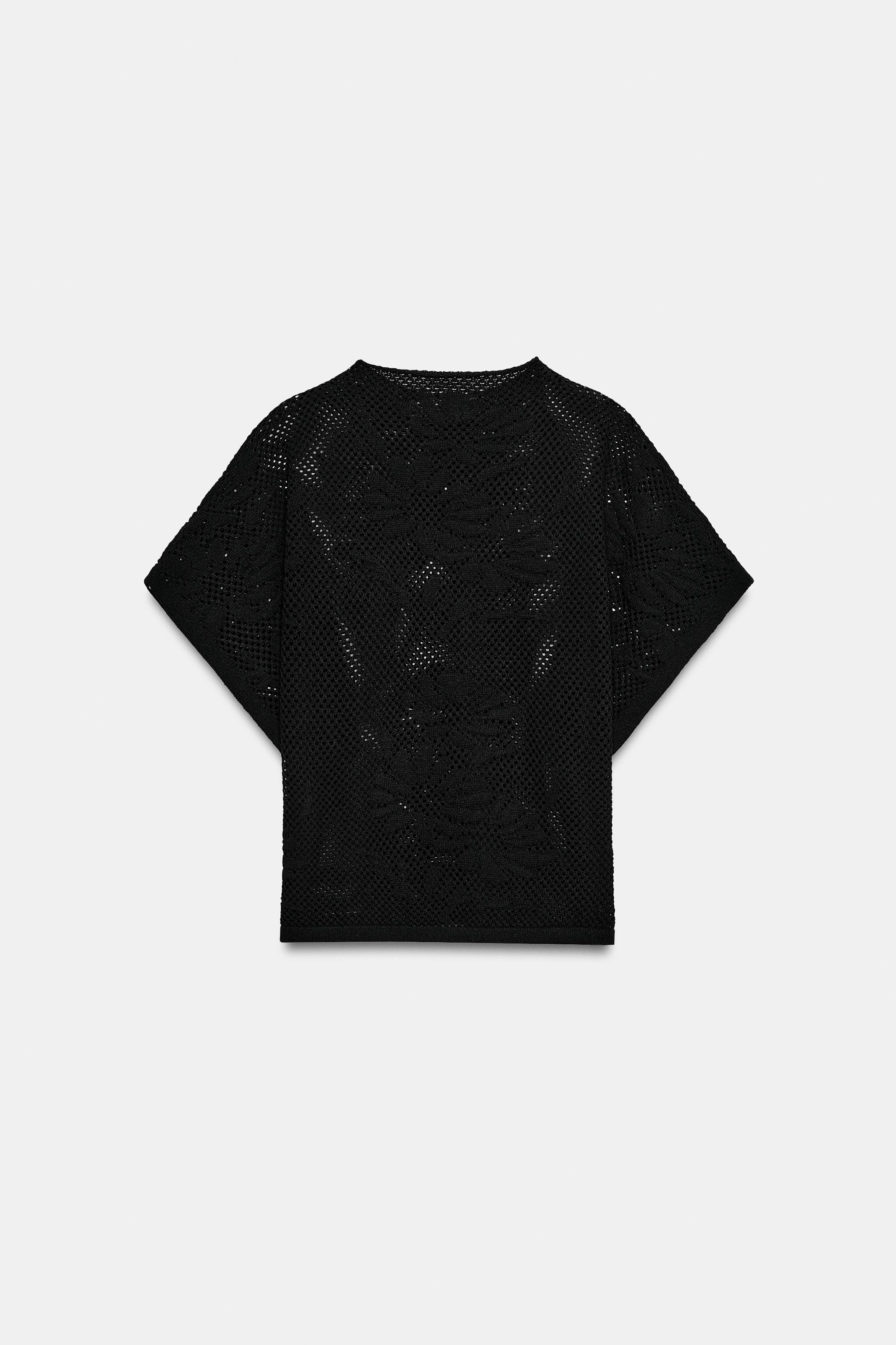 TOP EN MAILLE POINTELLE