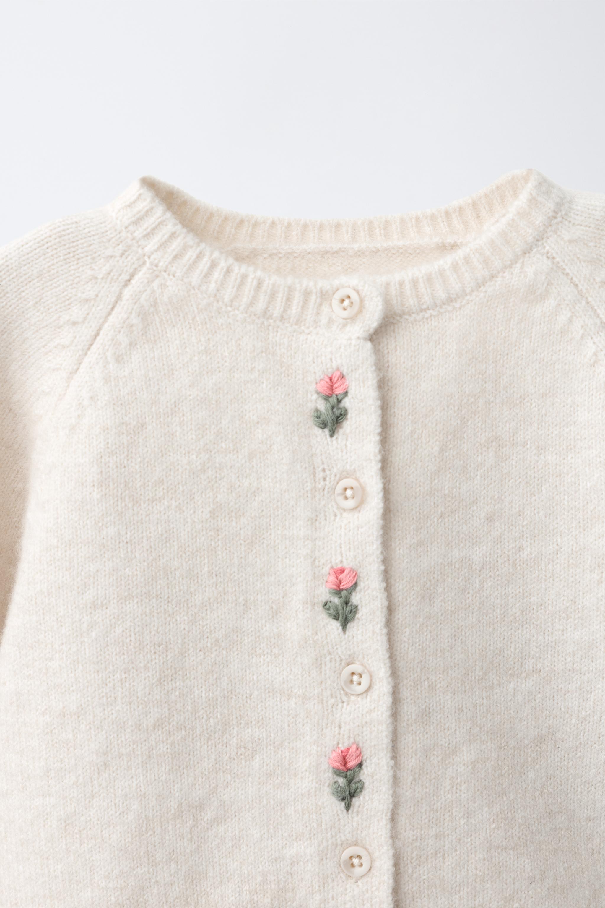CARDIGAN WITH FLORAL EMBROIDERY