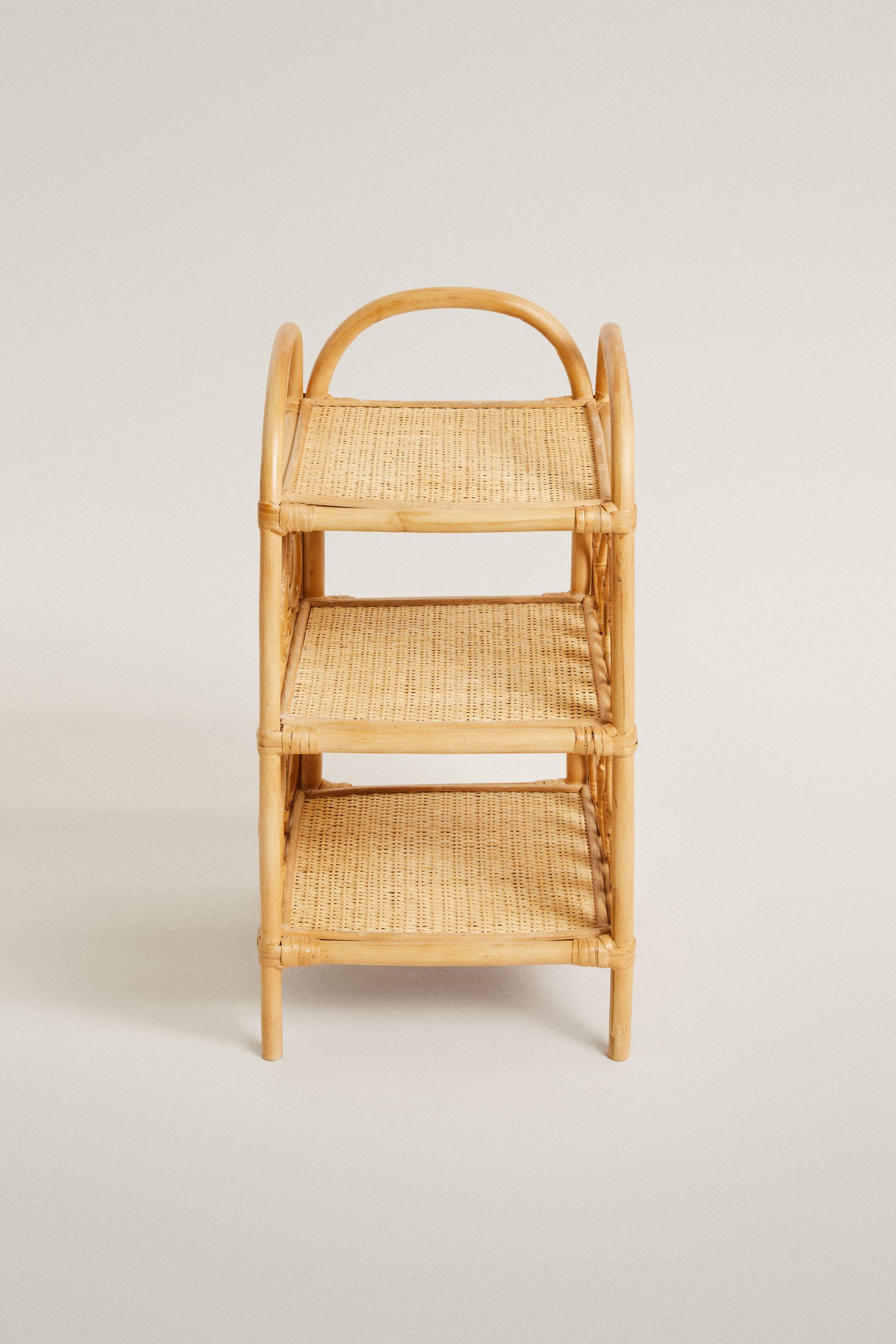 RATTAN BEDSIDE TABLE