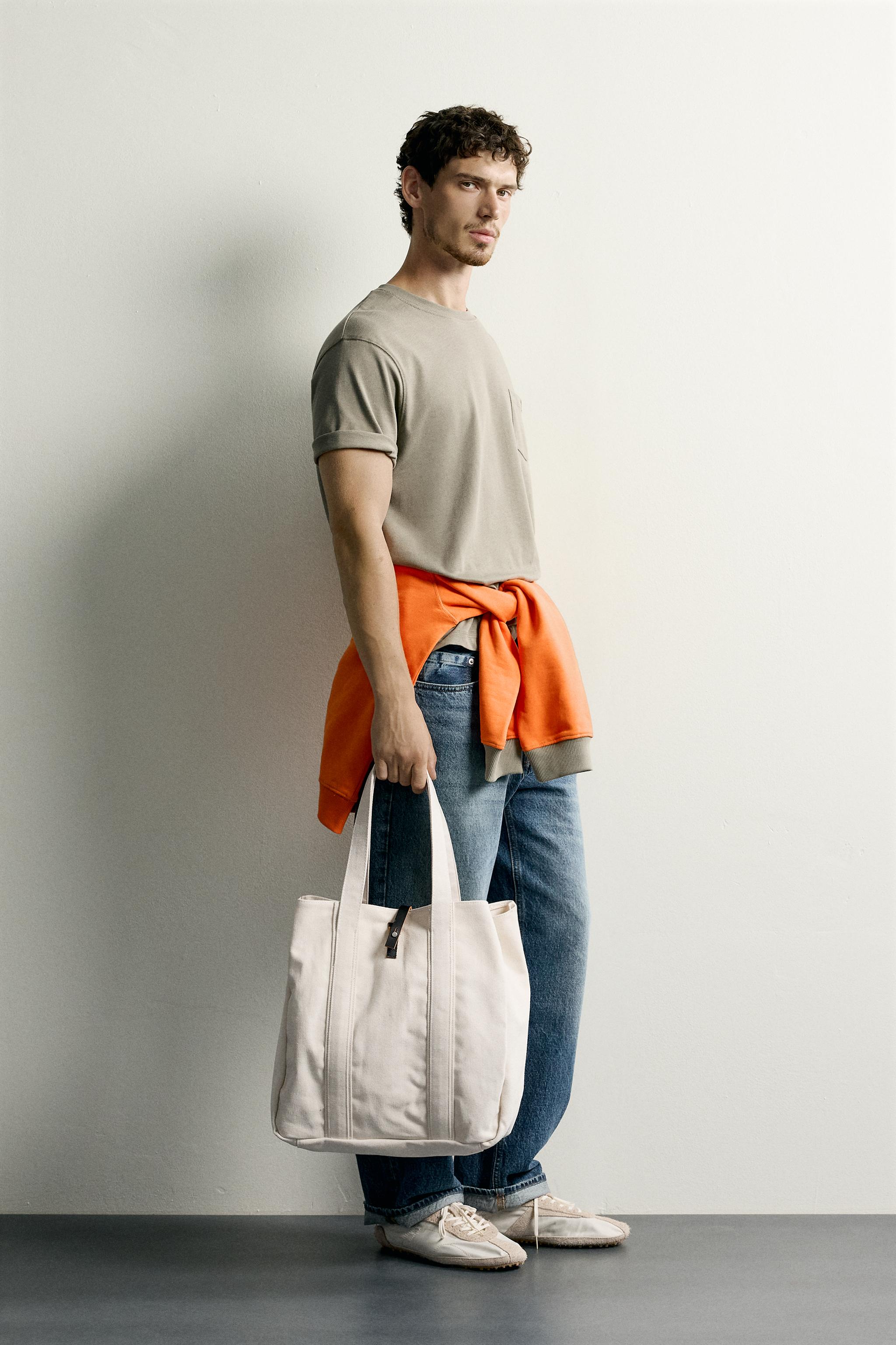 Мужские футболки Zara REGULAR FIT POCKET T-SHIRT — фото 4