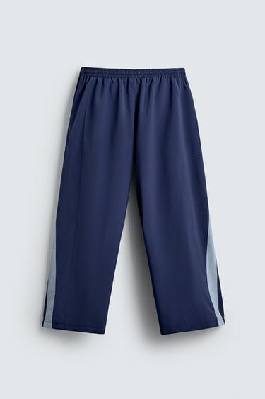 PANTALON TECHNIQUE À BANDES - Bleu roi de Zara