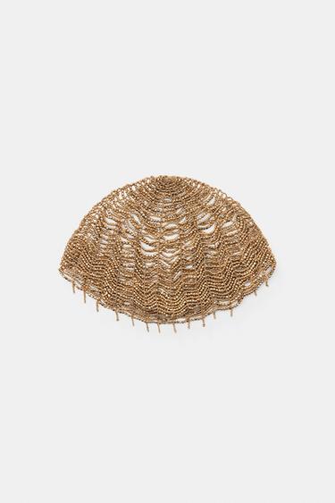 LIMITED EDITION BEAD AND CHAIN HEADPIECE - Golden by Zara