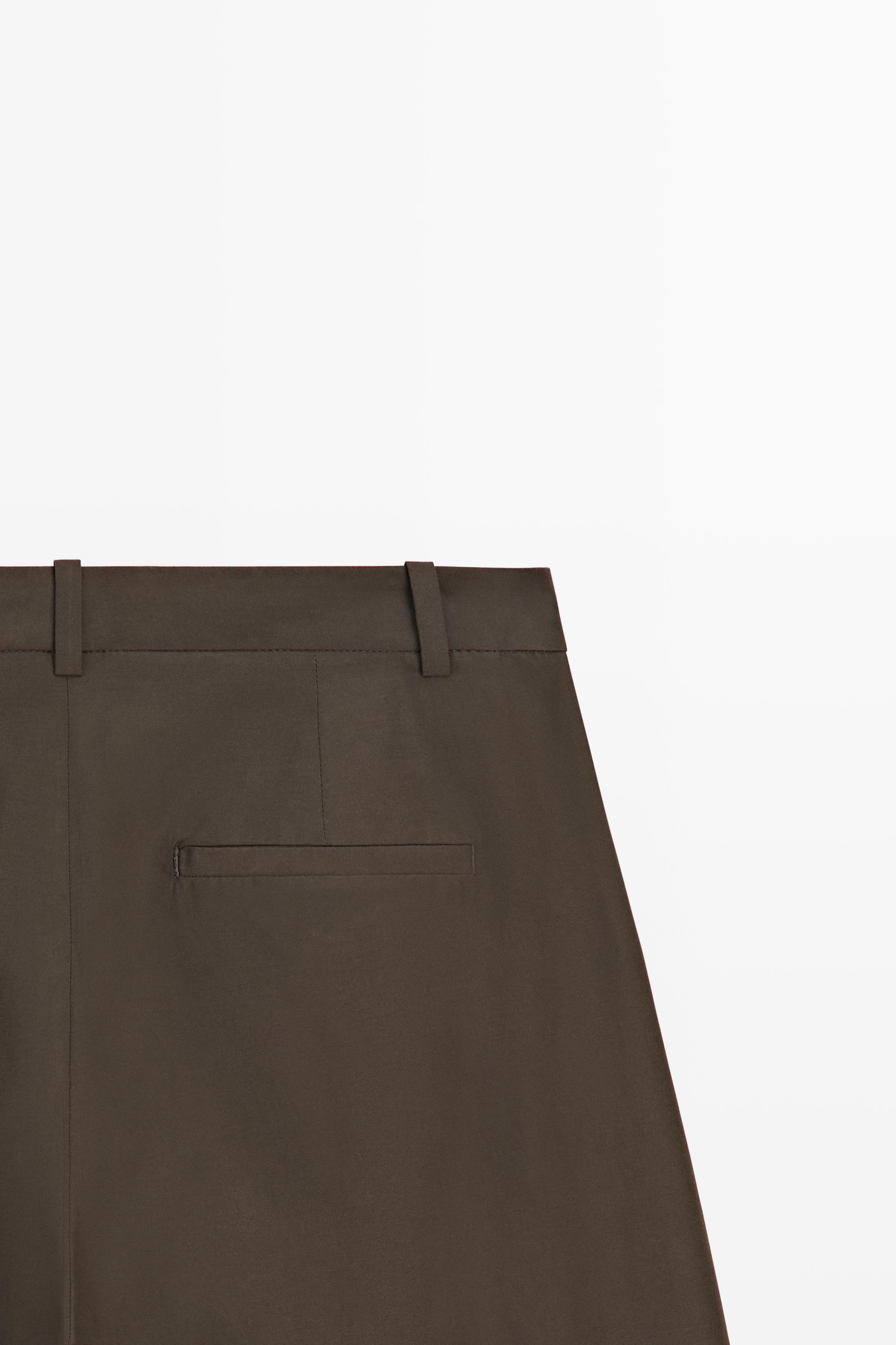 Pantalon large coton popeline mélangé
