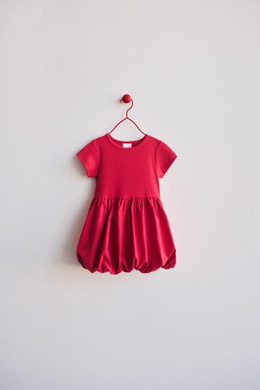 ROBE BALLON - Rouge / Corail de Zara