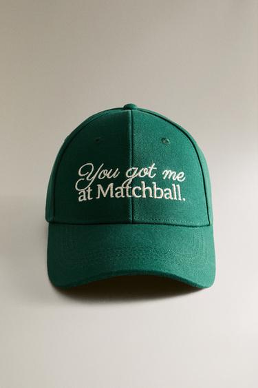 COTTON TENNIS CAP - Green by Zara - Image 0