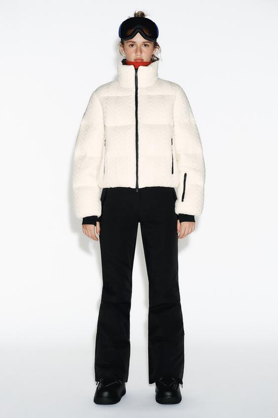 SHEARLING PUFFER JACKET HEIQ XREFLEX™ RECCO® TECHNOLOGY SKI COLLECTION