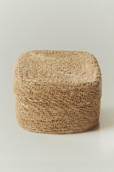 SEAGRASS BASKET WITH LID - Light beige by Zara - Image 5