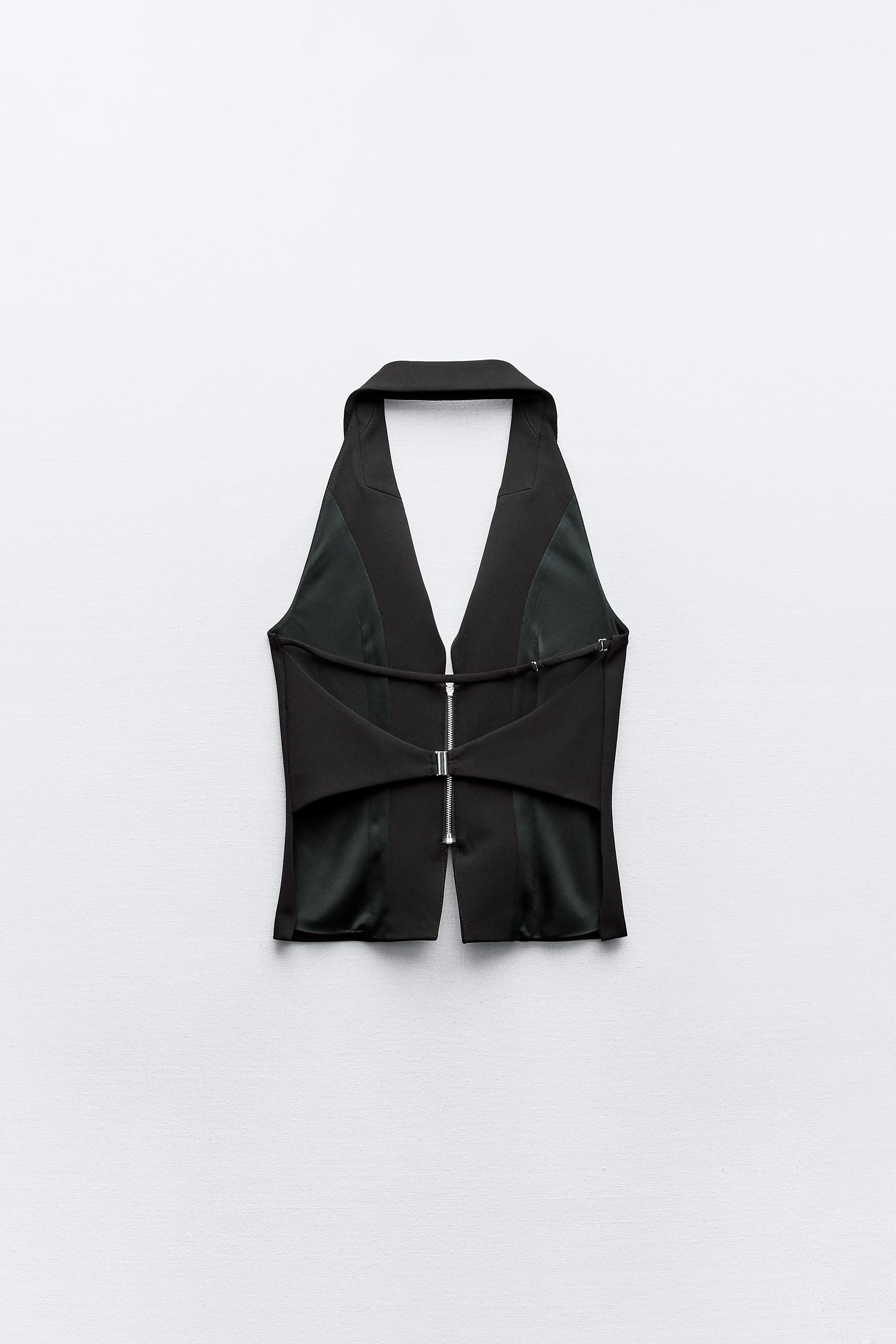 AmélieBoutik Women Halter Turtleneck Open Back Sleeveless Blouse Top (Black  X-Small) at  Women's Clothing store