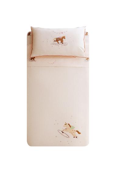 Zara KIDS' REVERSIBLE UNICORN DUVET COVER - 淺粉紅色