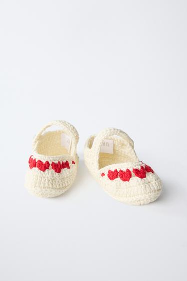 CHAUSSONS CŒURS - Blanc écru de Zara - Image 2