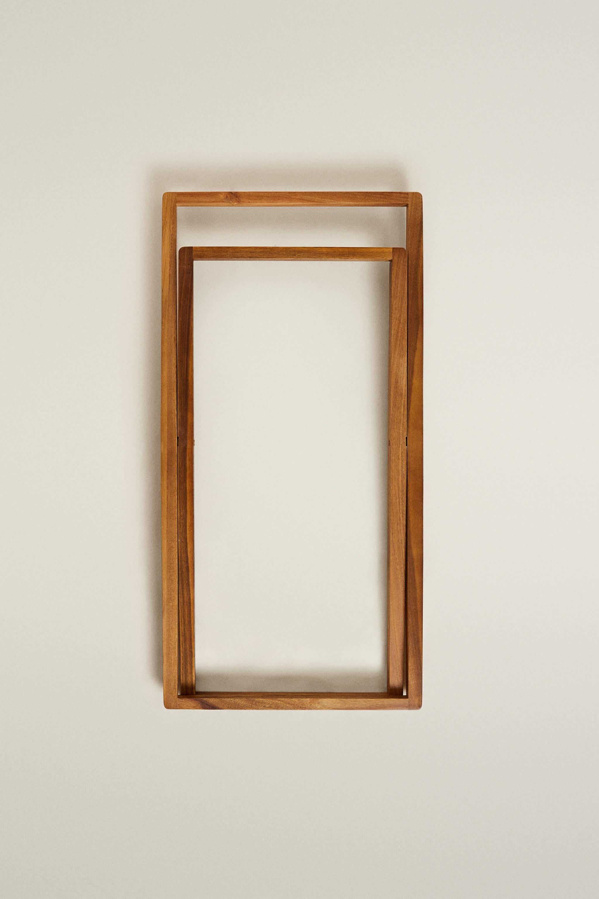 ACACIA WOOD TOWEL RACK