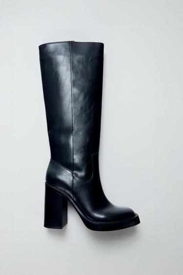 Zara HIGH HEEL BOOTS - Black