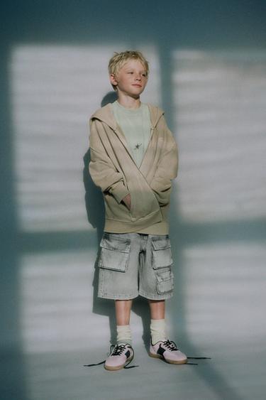 MULTI-POCKET DENIM BERMUDA SHORTS - Mid-grey by Zara