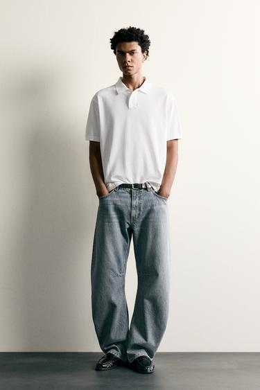 STRAIGHT BARREL FIT JEANS - Blue by Zara