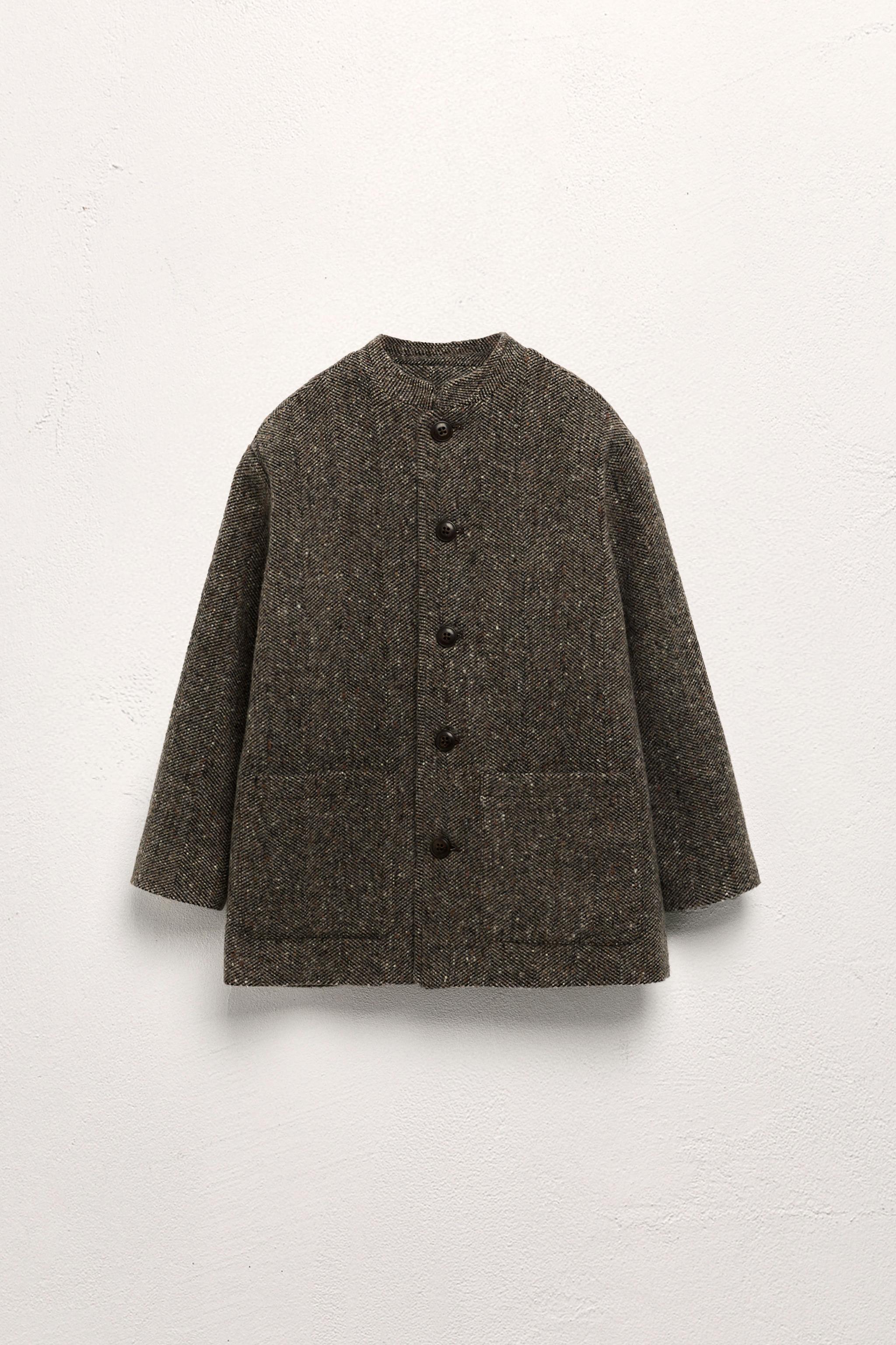2-5 YEARS / WOOL BLEND MANDARIN COLLAR COAT LIMITED EDITION