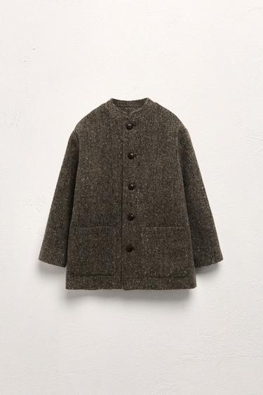2-5 ANS/ MANTEAU COL MAO AVEC LAINE LIMITED EDITION - Vison de Zara