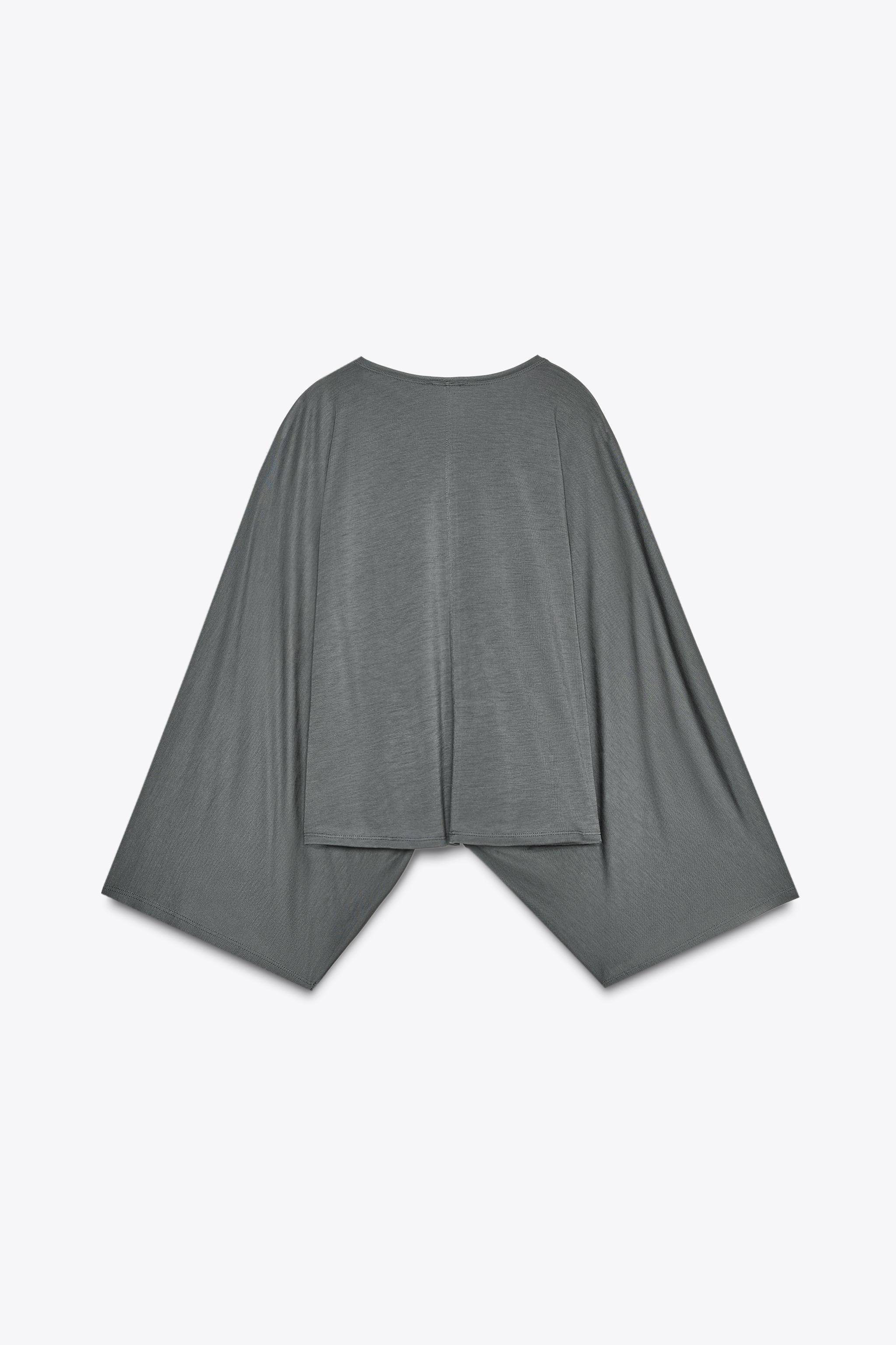 フルイド アシンメトリー ケープ - ブラック | ZARA Japan / 日本