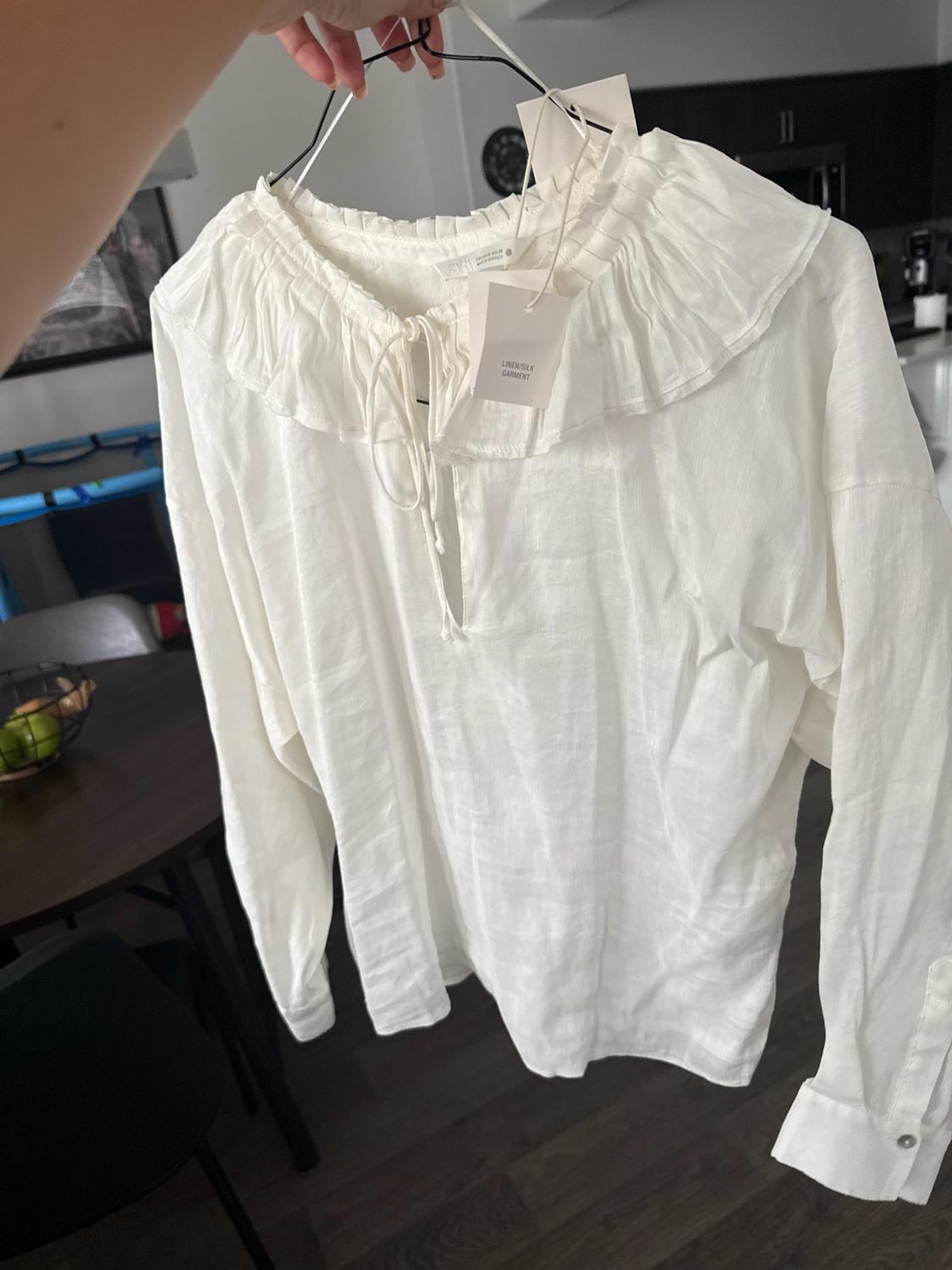 ZW COLLECTION LINEN AND SILK BLEND SHIRT - Image 4