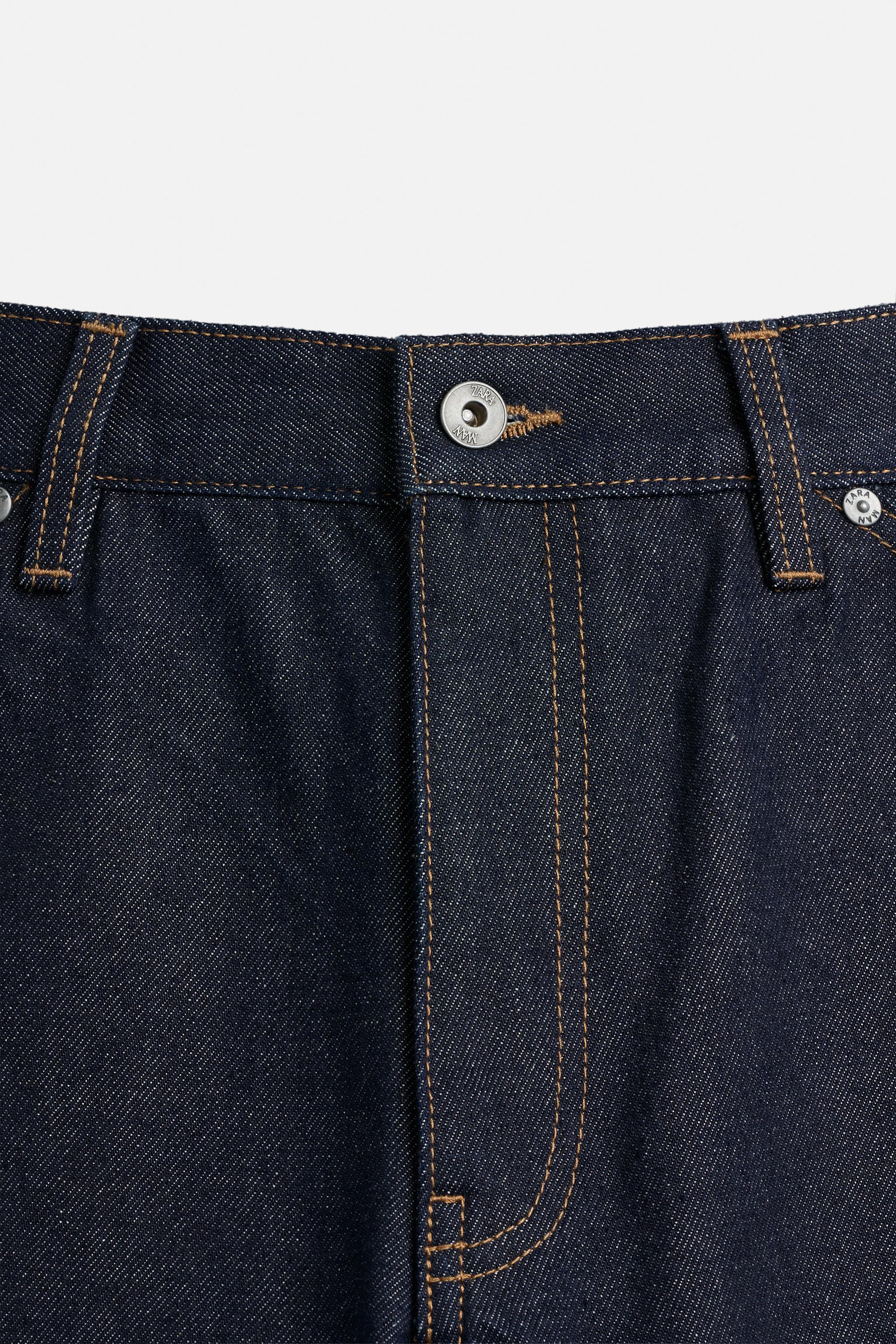 STITCHED BAGGY FIT DENIM SHORTS