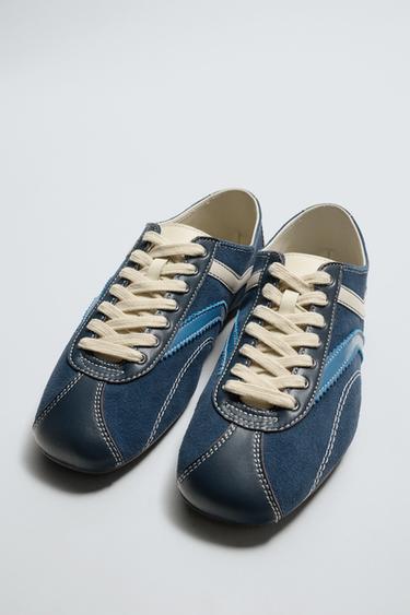 TENNIS EN CUIR HARRY LAMBERT FOR ZARA x DISNEY - Bleu de Zara - Image 1