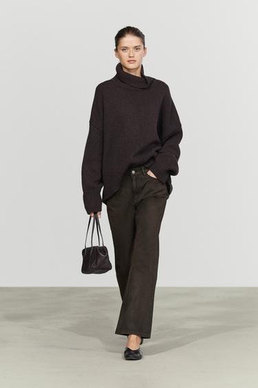 Kick flare fit pants — Chocolate 1