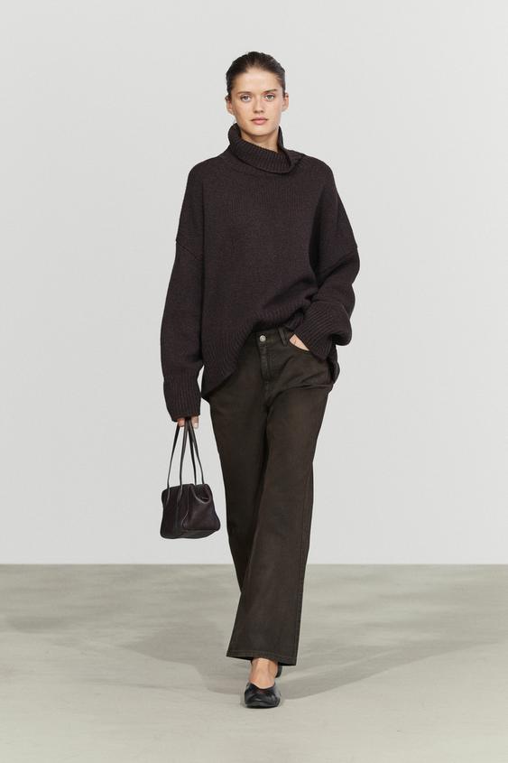 Zara Kick flare fit pants - Chocolate - Image 0