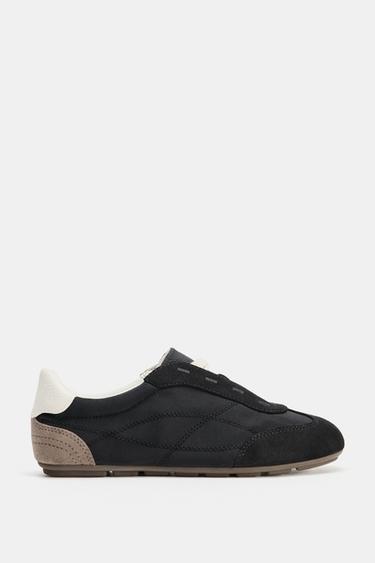 Zara COMBINATION SOFT RUNNING SNEAKERS - Black