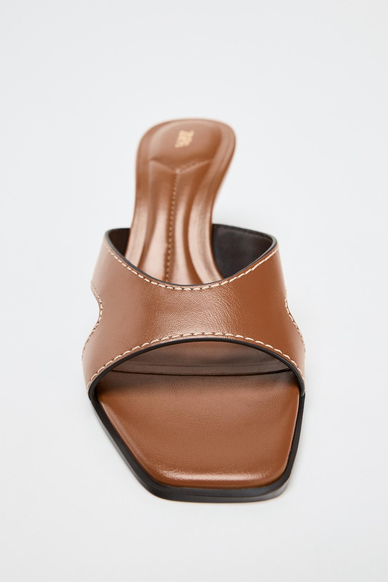 STITCHED HEEL SANDALS