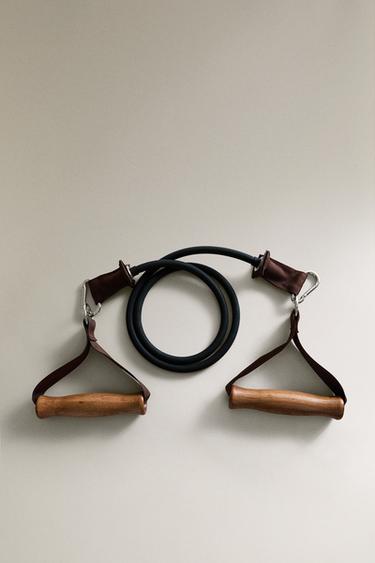 WOODEN SUSPENSION STRAP - Dark brown by Zara - Image 0