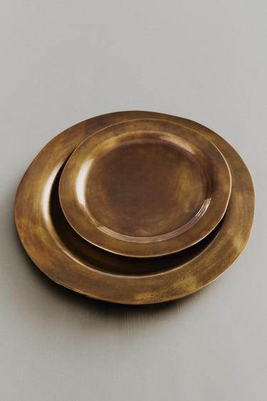 MAŁY LAMPA W KSZTAŁCIE JAJKAY TALERZ I COLIN KING - Złoty Zara