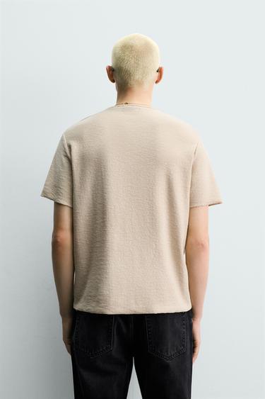 WASHED PRINT KNIT T-SHIRT - Ecru by Zara - Image 2