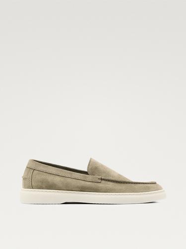 Mocassins croûte de cuir - Gris argent de Zara