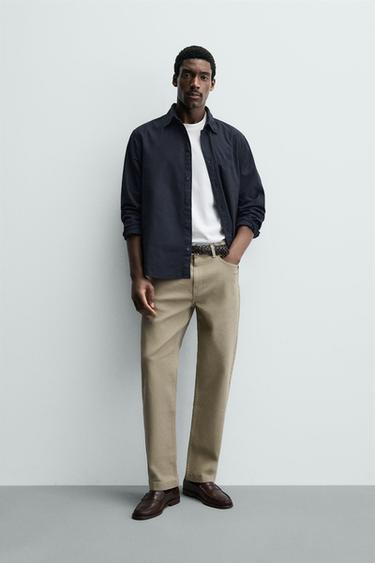 PANTALÓN STRAIGHT FIT - Khaki claro de Zara