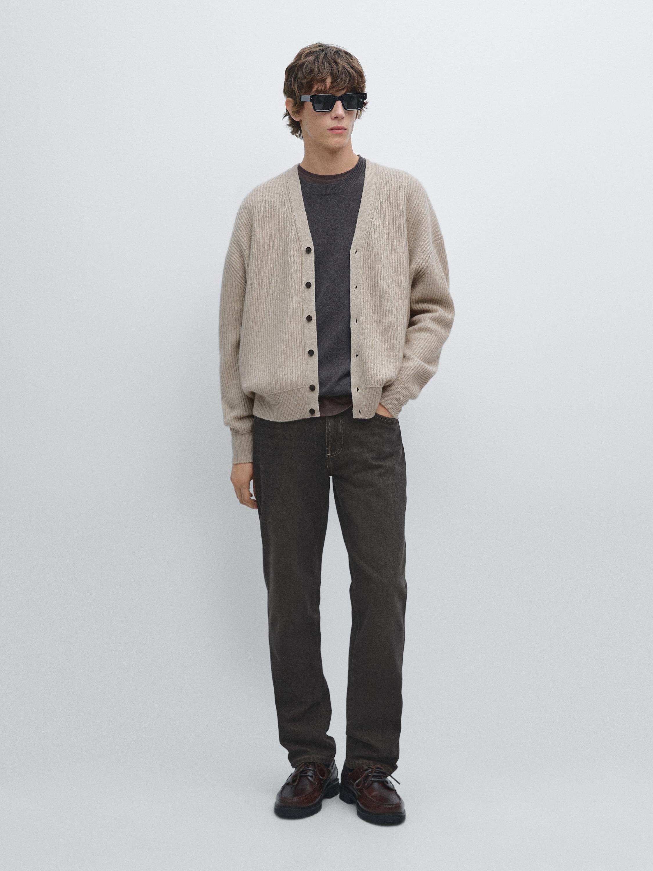 Wool and cashmere knit cardigan