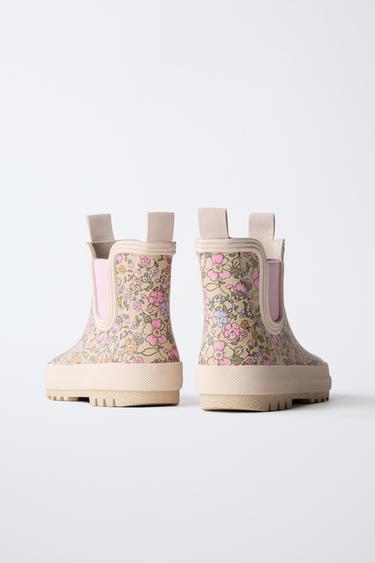 FLORAL WELLIES - Ecru White by Zara - Image 4