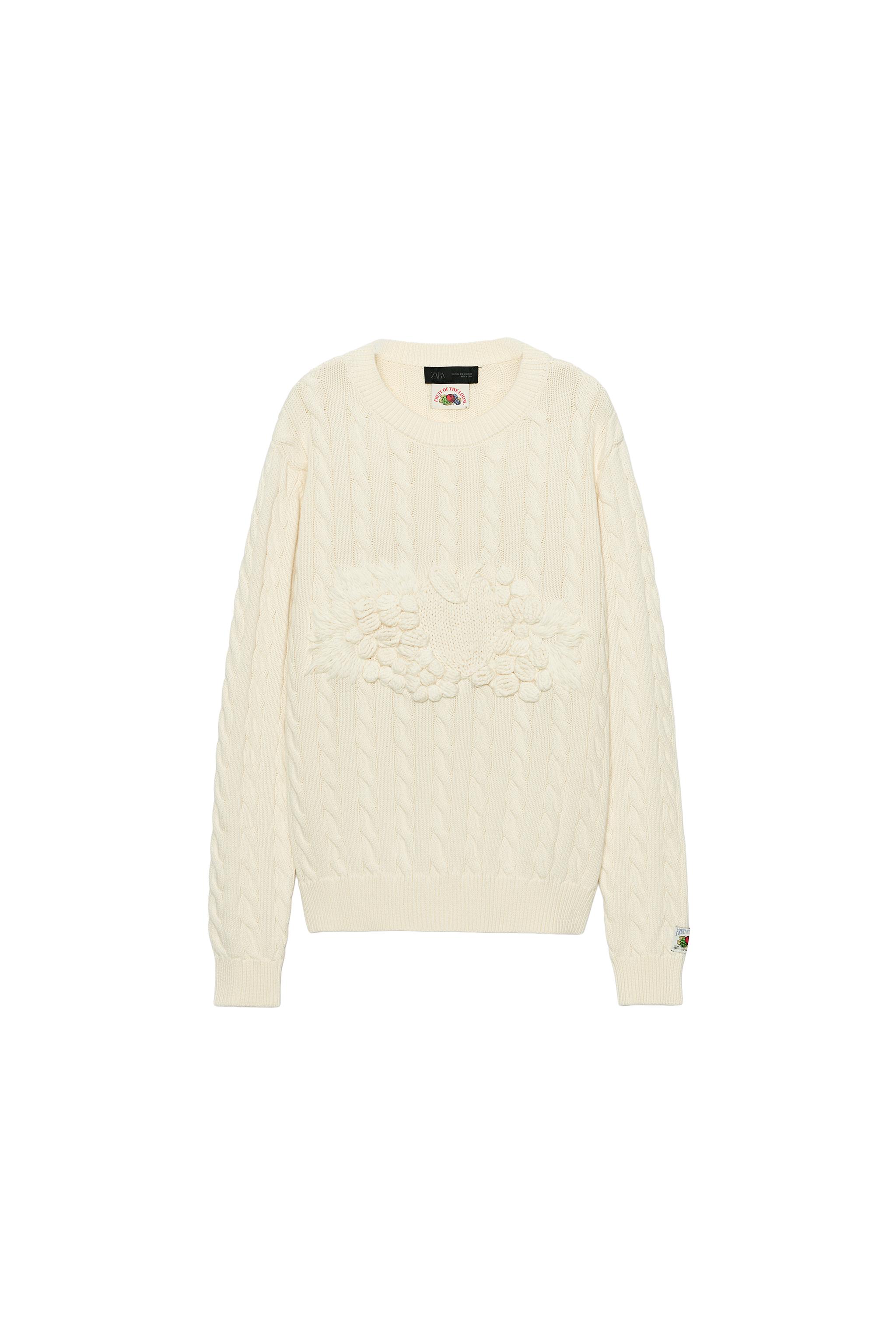 FRUIT OF THE LOOM™ TEXTURED CABLE-KNIT JUMPER
