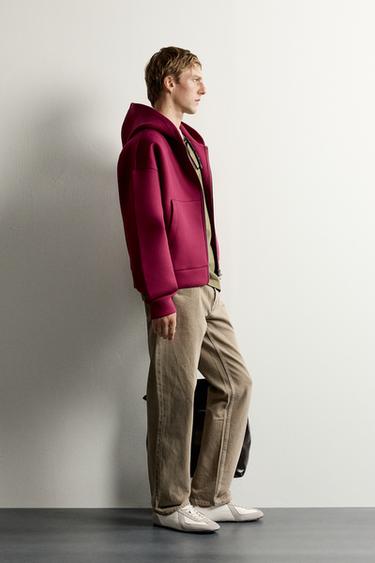 SWEAT TECHNIQUE CAPUCHA ZIPPÉ - Fuchsia de Zara - Image 3