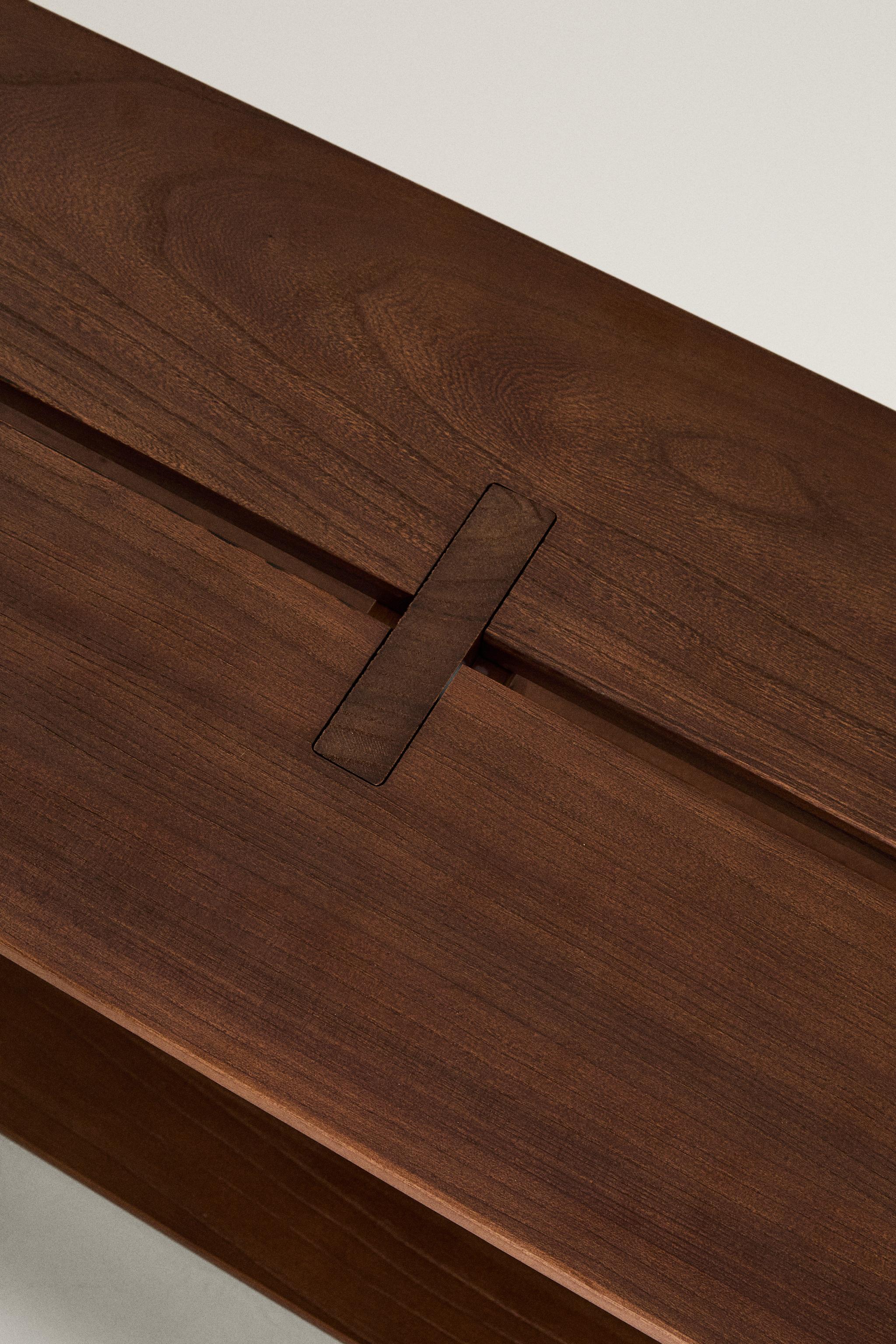 ELM WOOD SHELF WITH TWO SHELVES