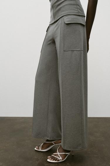 PANTALON PIQUÉ POCHES - Gris anthracite de Zara - Image 3