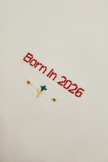 HOUSSE DE COUSSIN ENFANT "BORN IN 2026" - Blanc cassé de Zara - Image 3