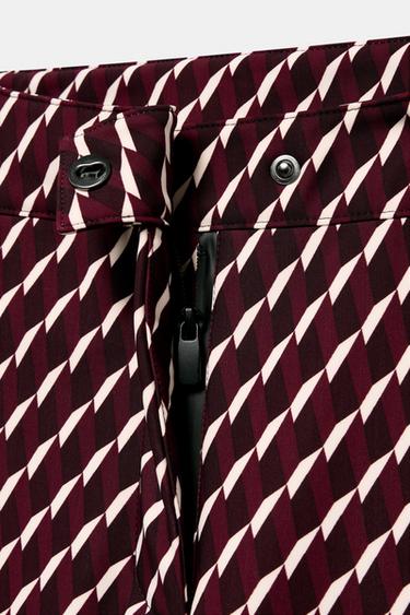 PANTALON FLARE DÉPERLANT COUPE-VENT TECHNOLOGIE RECCO® COLLECTION SKI - bordeaux/écru de Zara - Image 8