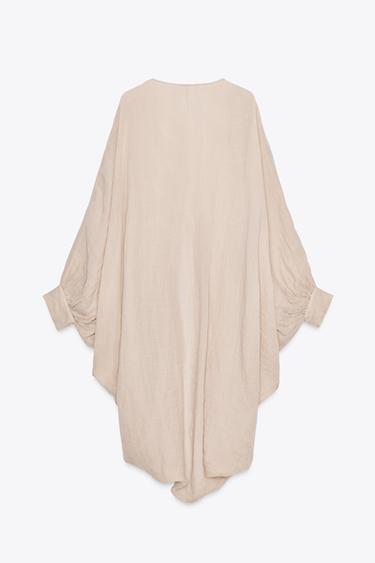 TOP LONG EN RAMIE ZW COLLECTION - rose poudré de Zara - Image 9