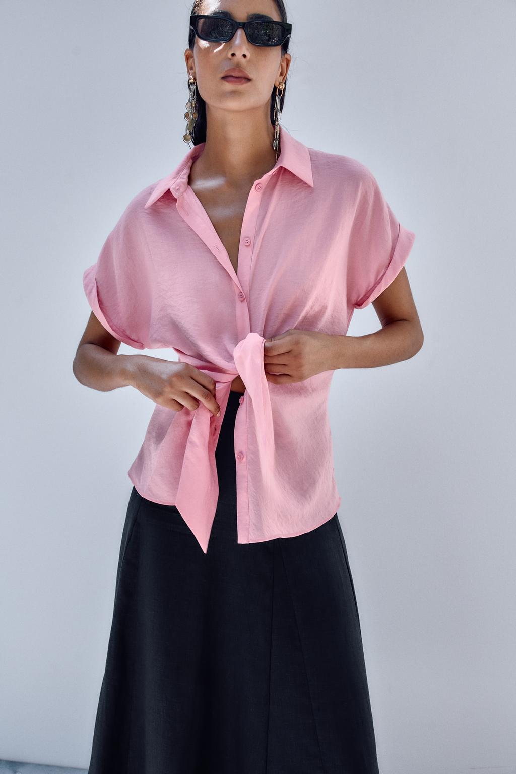 KNOTTED SHORT SLEEVE SHIRT