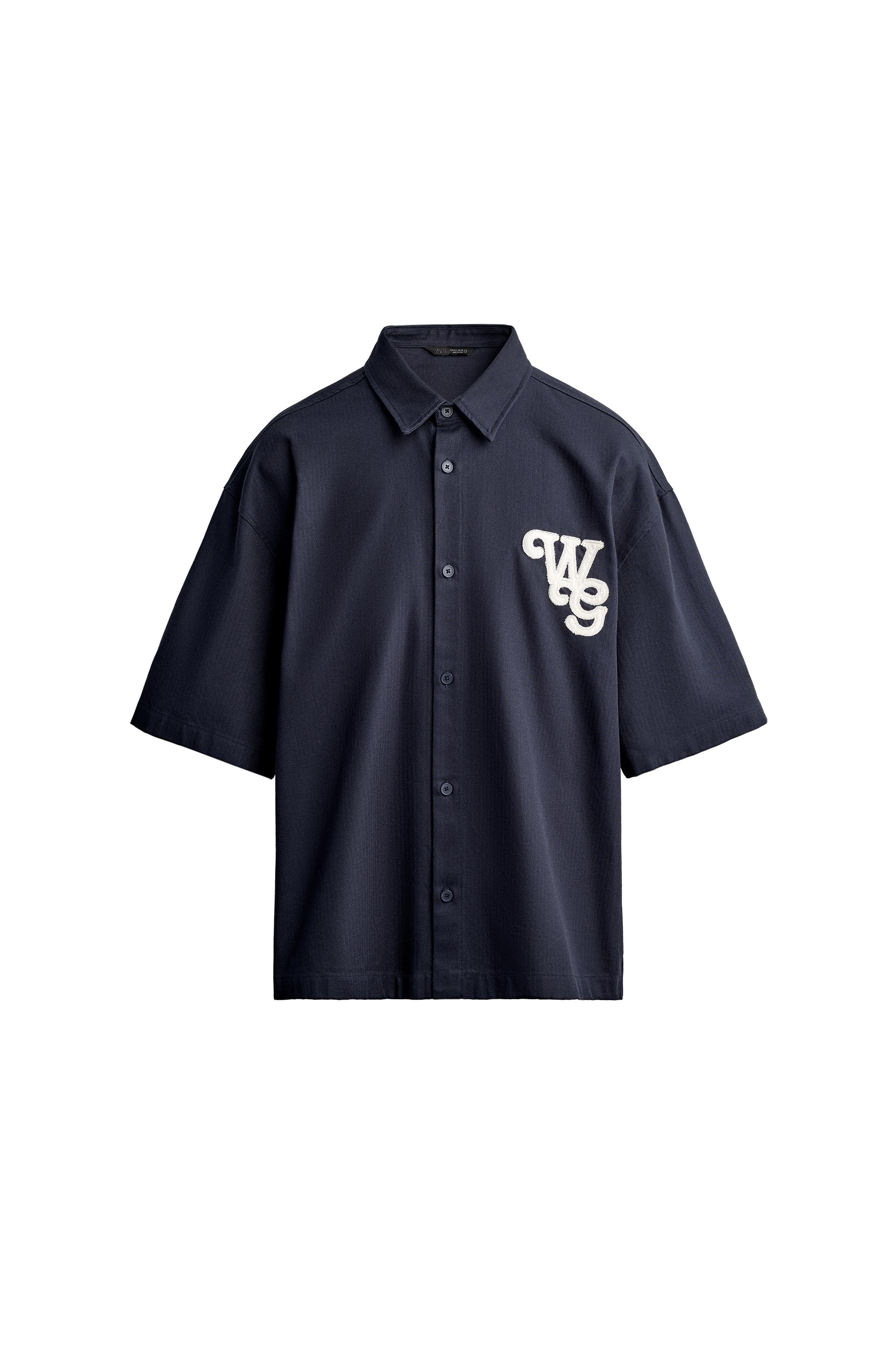 CAMISA RELAXED FIT ESPIGA PARCHES