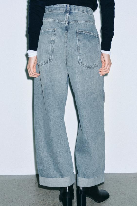 JEAN ZW COLLECTION BAGGY FIT TAILLE HAUTE - Bleu moyen de Zara - Image 6