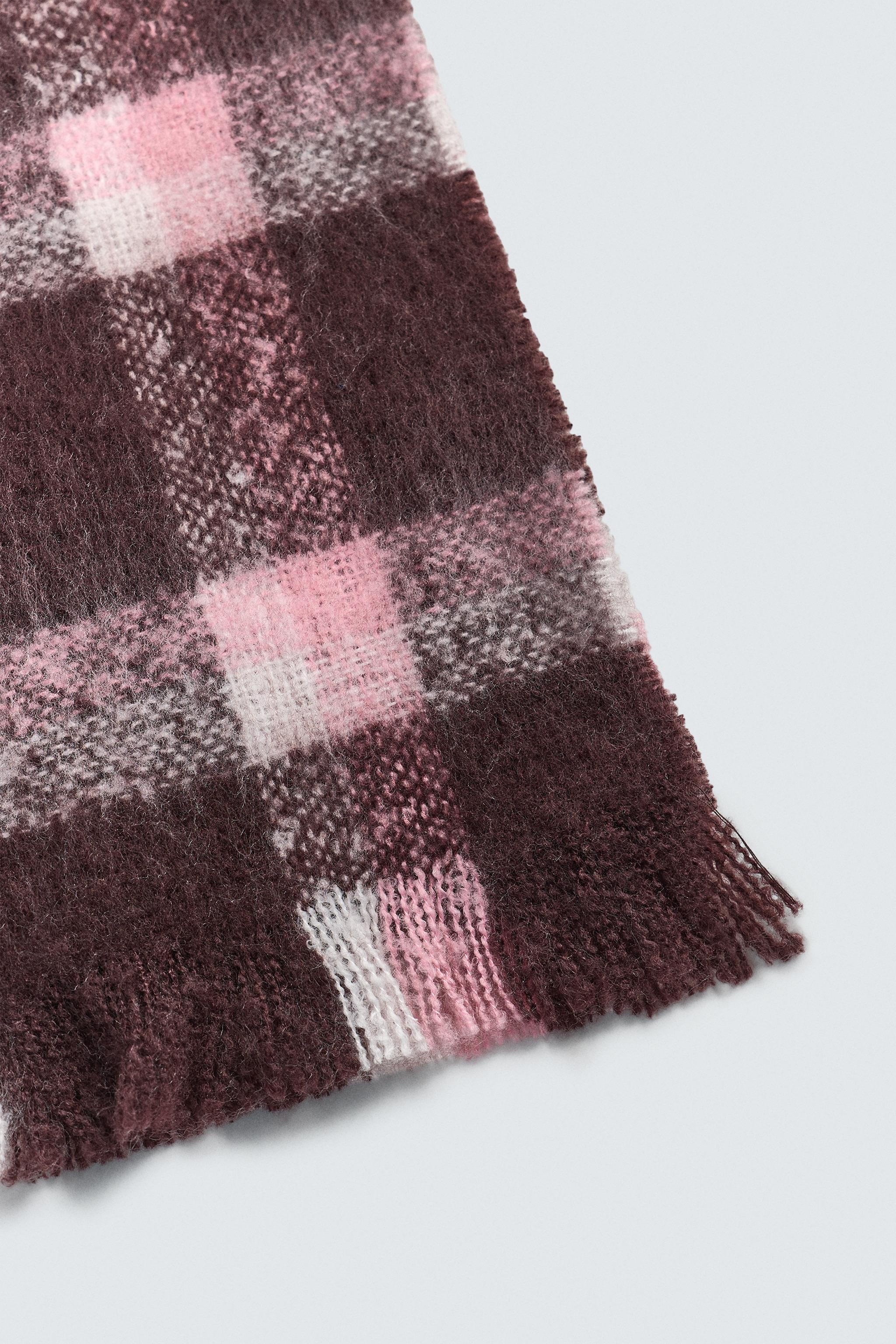 BRUSHED PLAID SCARF