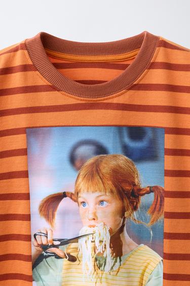 T-SHIRT À RAYURES FIFI BRINDACIER © ASTRID LINDGREN COMPANY - rayures de Zara - Image 2