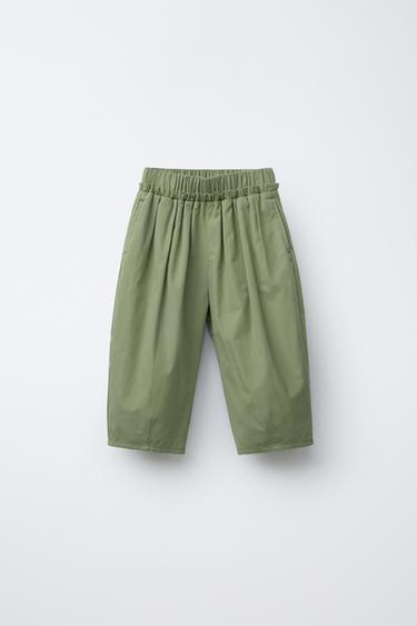DARTED BAGGY TROUSERS - Mid-green by Zara - Image 0