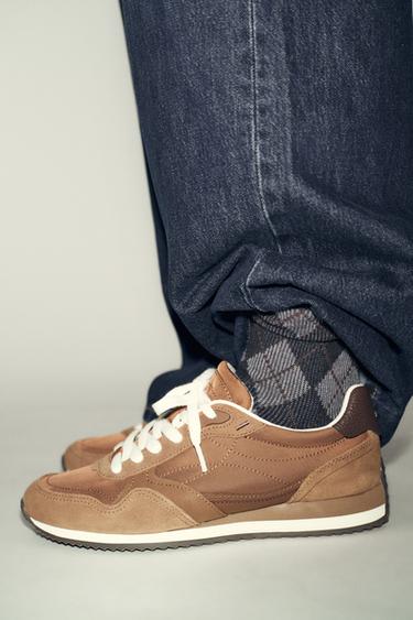 DIAMOND PATTERN COTTON SOCKS - Grey by Zara - Image 0