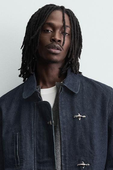 DENIM FIREMAN CLASP JACKET - Indigo by Zara